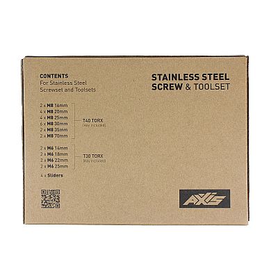 AXIS STAINLESS STEEL SCREW AND TOOLSET BOX